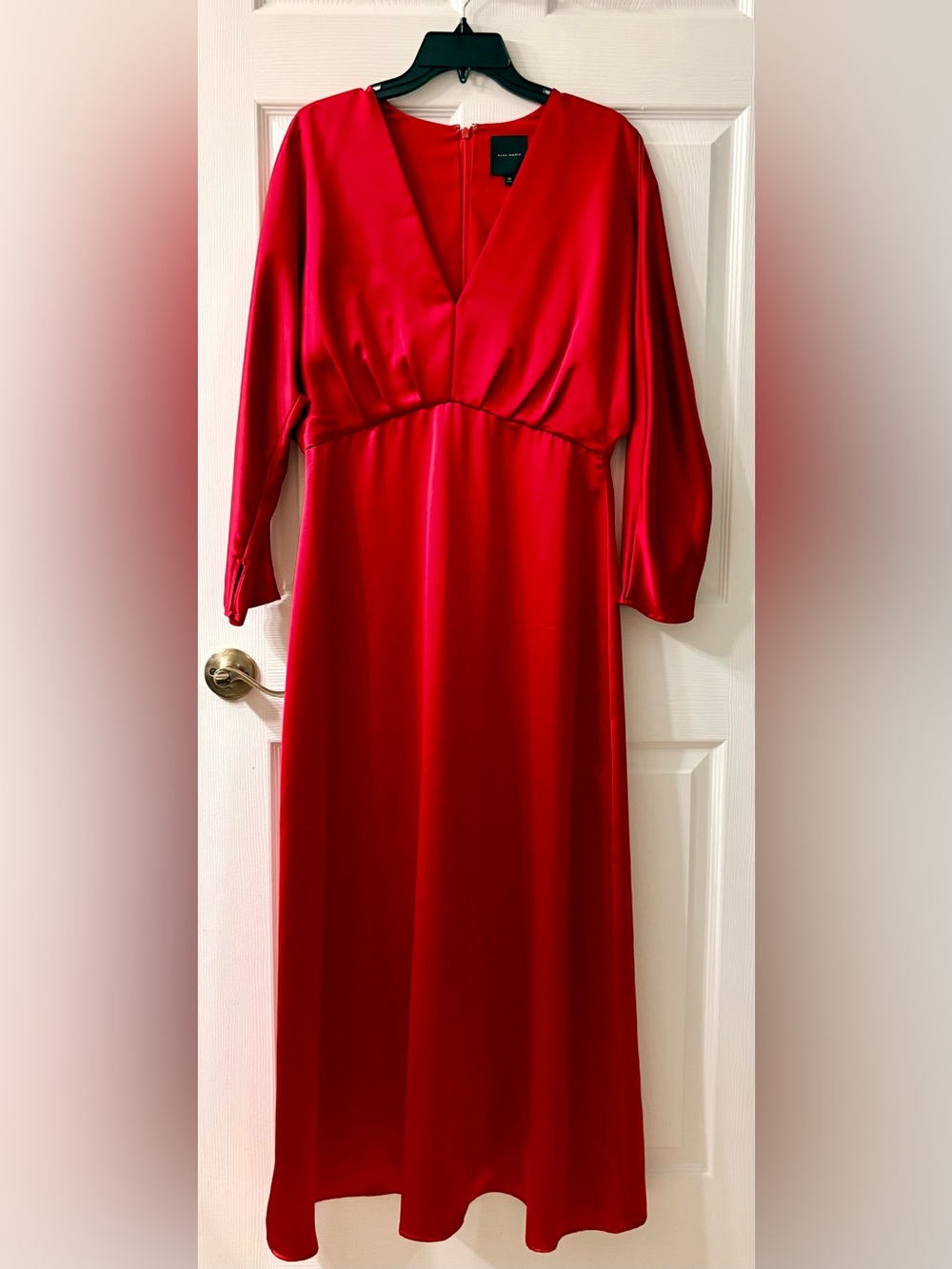 Alex Marie Red Satin V-Neck Women's Dress Size 10